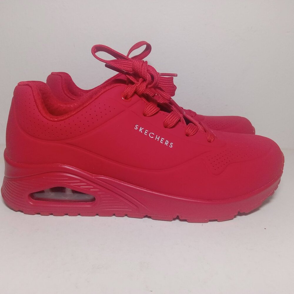 Skechers Womens Uno Stand On Air 73690 Red Casual Shoe Sneaker 8.5 US / 38.5 EU